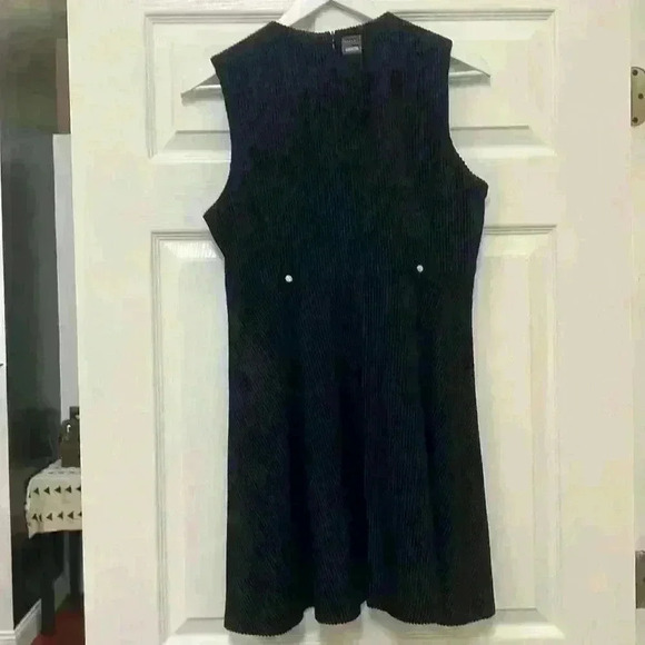 Versace Jeans Couture Corduroy Vintage Black Dress - Picture 4 of 9